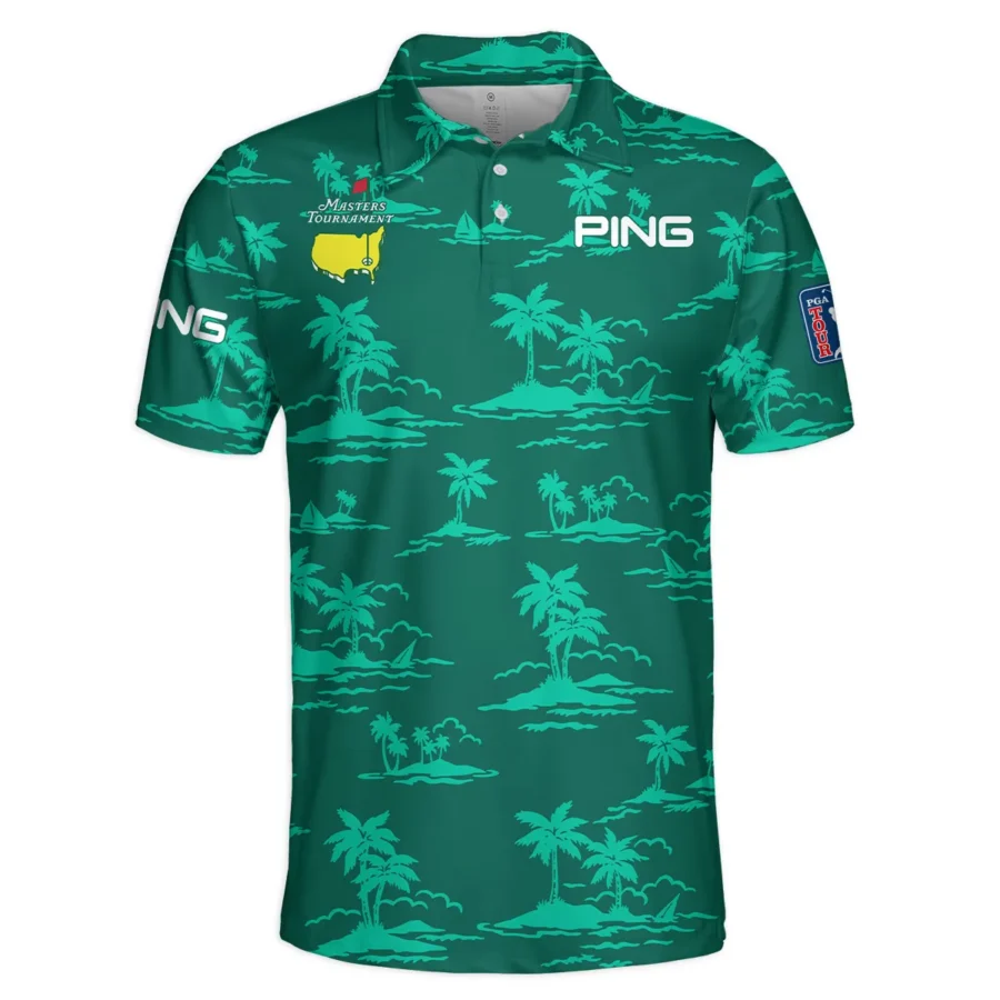 Teal Green Ping Masters Tournament Exclusive Logo Polo Shirt All Over Prints Gift For Fans HOHW250225A2PIPL-TG