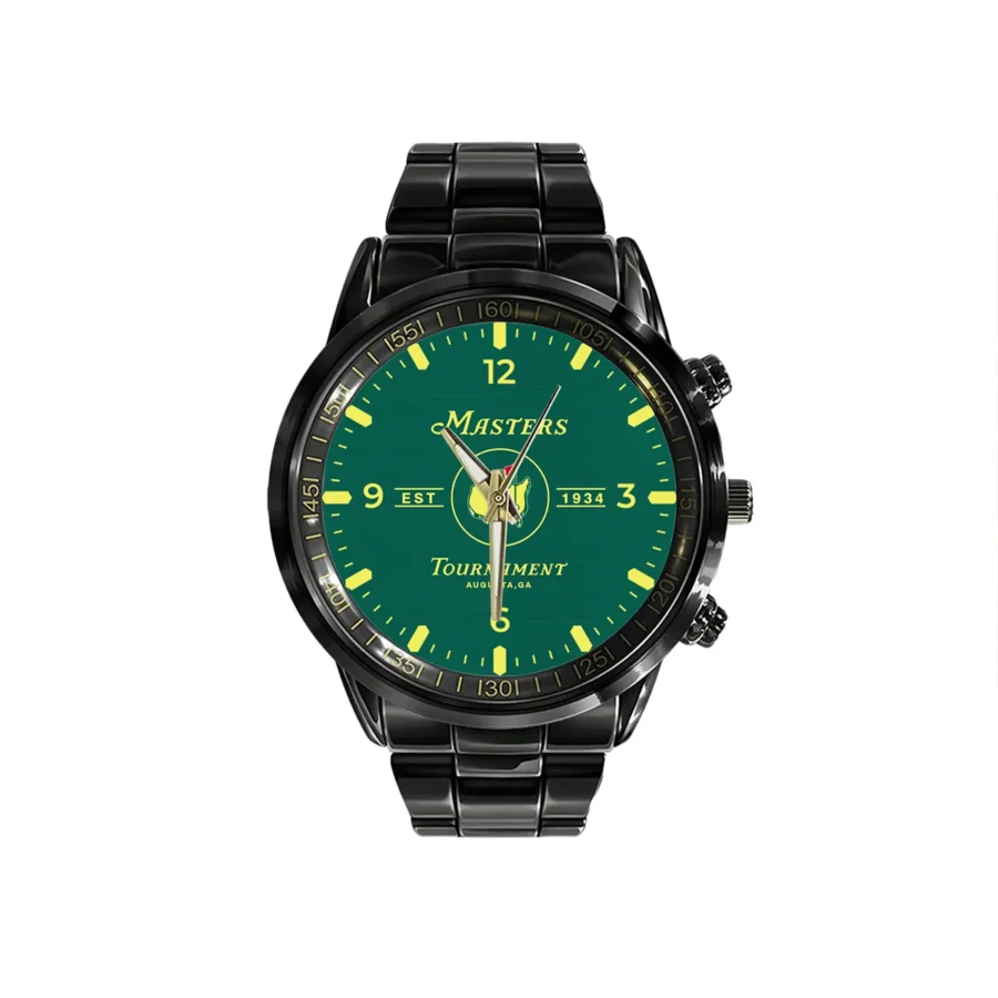 Masters Tournament Est 1934 Black Stainless Steel Watch Augusta National Golf Club