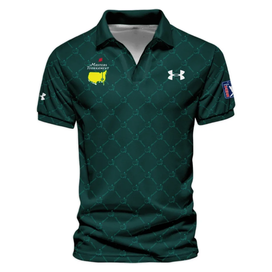 Special Release Under Armour Masters Tournament Golf Vneck Polo Shirt All Over Prints HOMT020725T2UAVPL