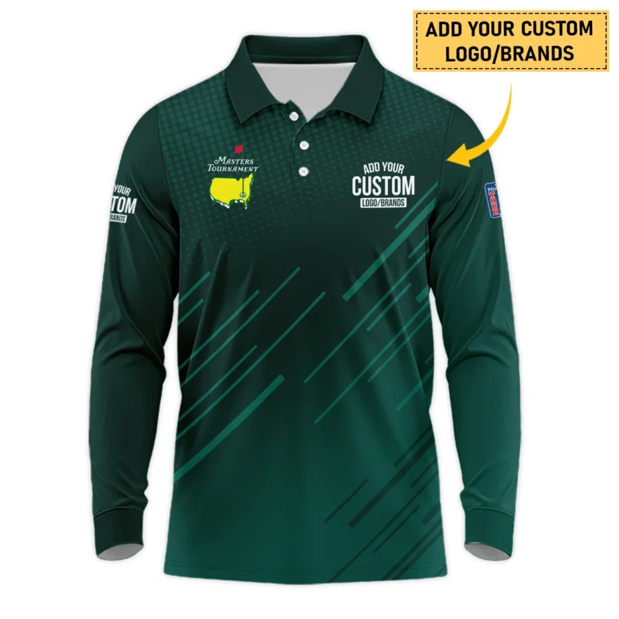 Personalized Logo,Brands Masters Tournament Golf Long Polo Shirt All Over Prints HOMT030125A05LPL