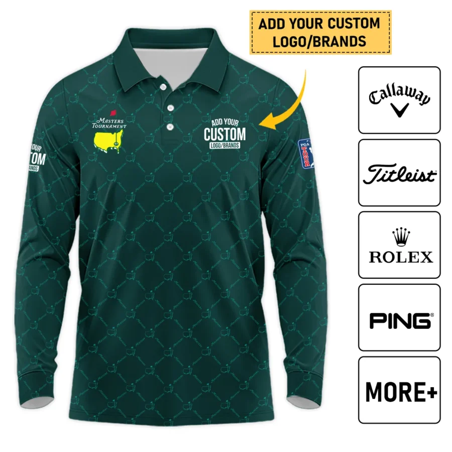 Personalized Logo,Brands Masters Tournament Golf Long Polo Shirt All Over Prints HOMT020725T2LPL