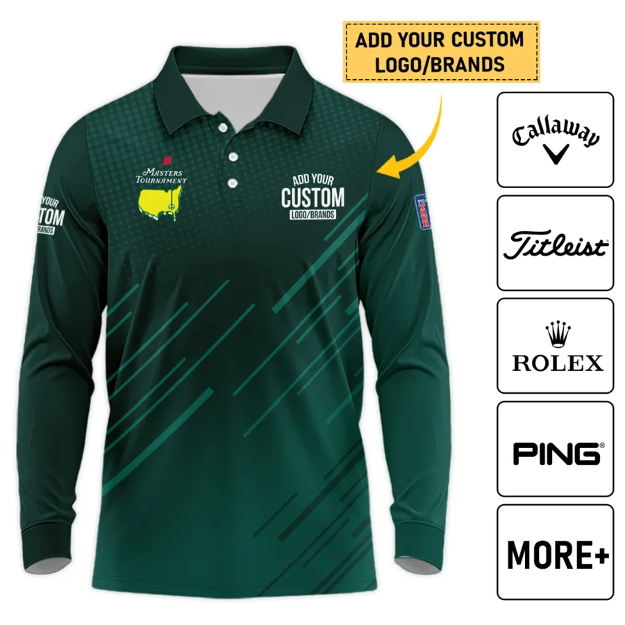 Personalized Logo,Brands Masters Tournament Golf Long Polo Shirt All Over Prints HOMT030125A05LPL