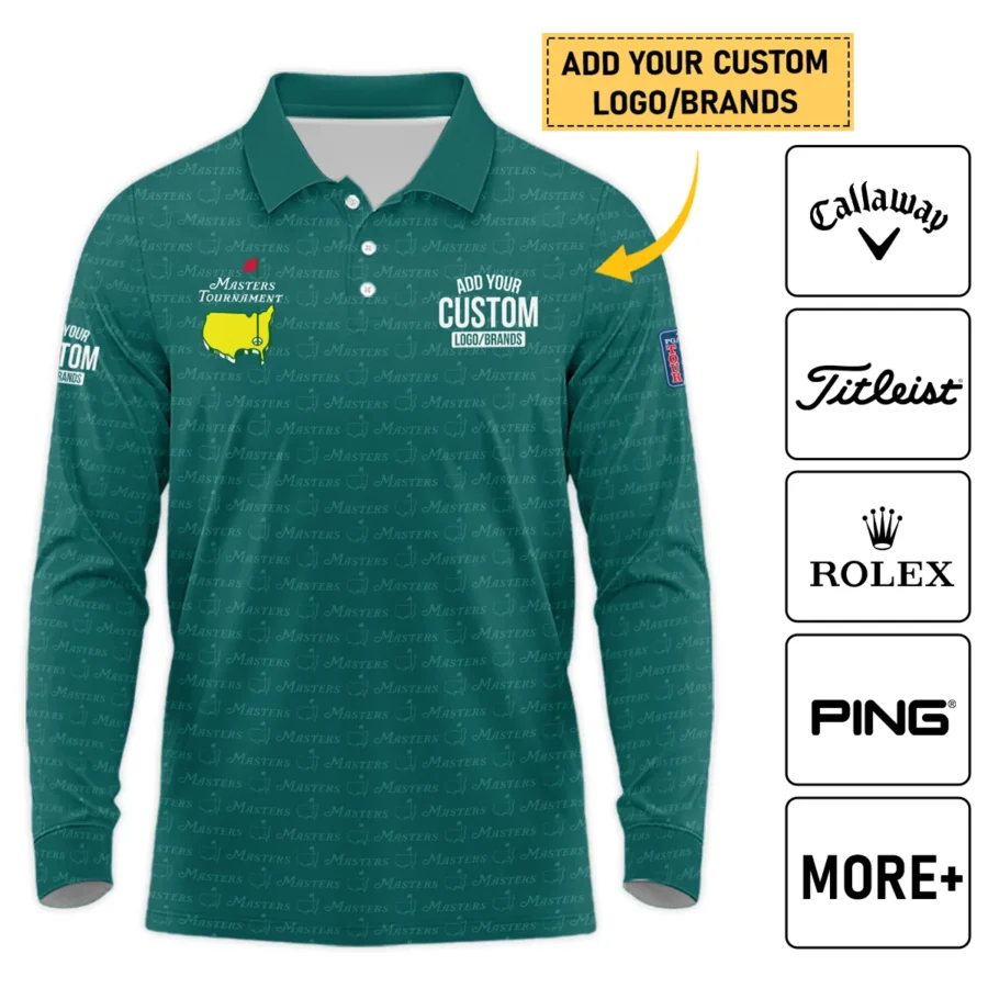Personalized Logo,Brands Masters Tournament Golf Long Polo Shirt All Over Prints HOMT080125A04LPL