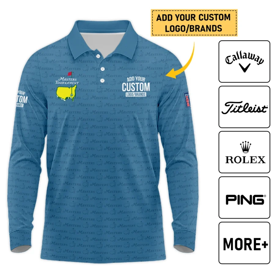 Personalized Logo,Brands Masters Tournament Golf Long Polo Shirt All Over Prints HOMT080125A06LPL