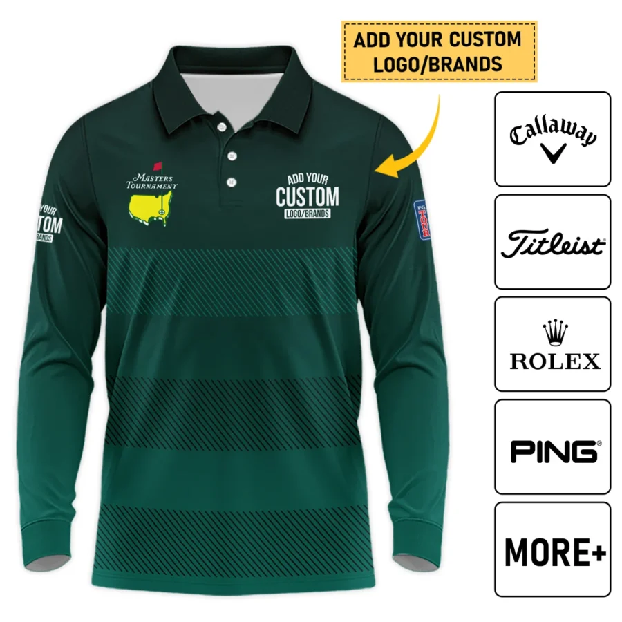 Personalized Logo,Brands Masters Tournament Golf Long Polo Shirt All Over Prints HOMT110324A02LPL