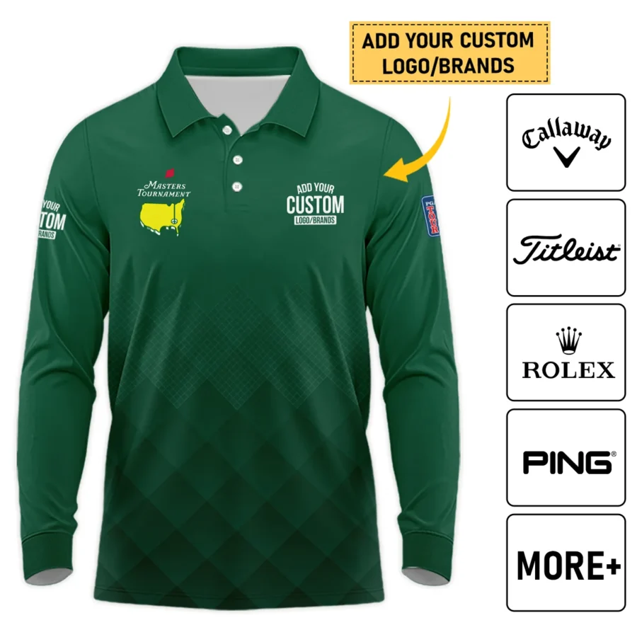 Personalized Logo,Brands Masters Tournament Golf Long Polo Shirt All Over Prints HOMT17022401LPL