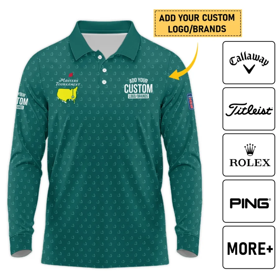 Personalized Logo,Brands Masters Tournament Golf Long Polo Shirt All Over Prints HOMT201224A01LPL