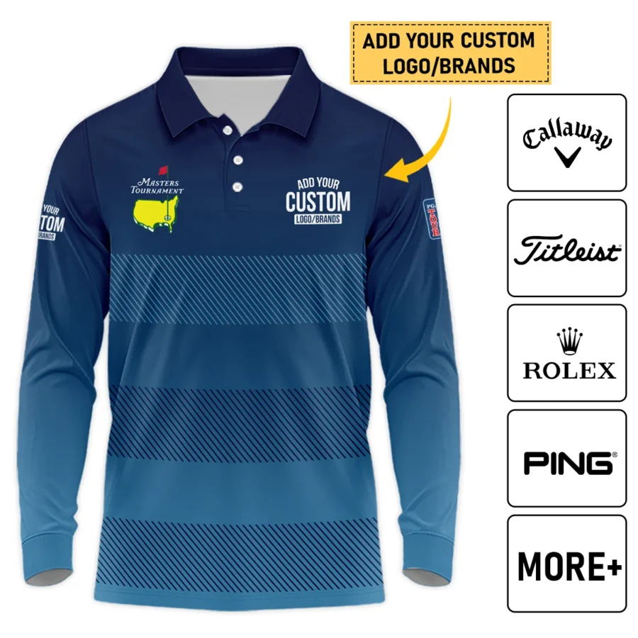 Personalized Logo,Brands Masters Tournament Golf Long Polo Shirt All Over Prints HOMT210125A05LPL