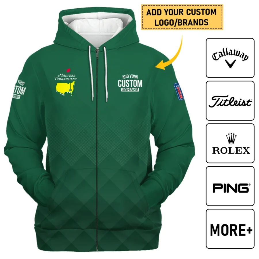 Personalized Logo,Brands Masters Tournament Golf Zipper Hoodie Shirt All Over Prints HOMT17022401ZHD