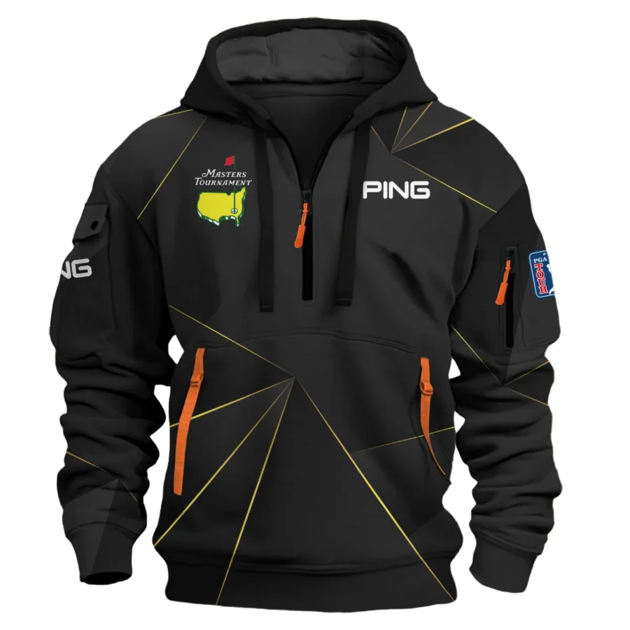 Ping Masters Tournament Exclusive Logo Hoodie Half Zipper Shirt All Over Prints Gift For Fans HOMT260225A03PIHDF-Black