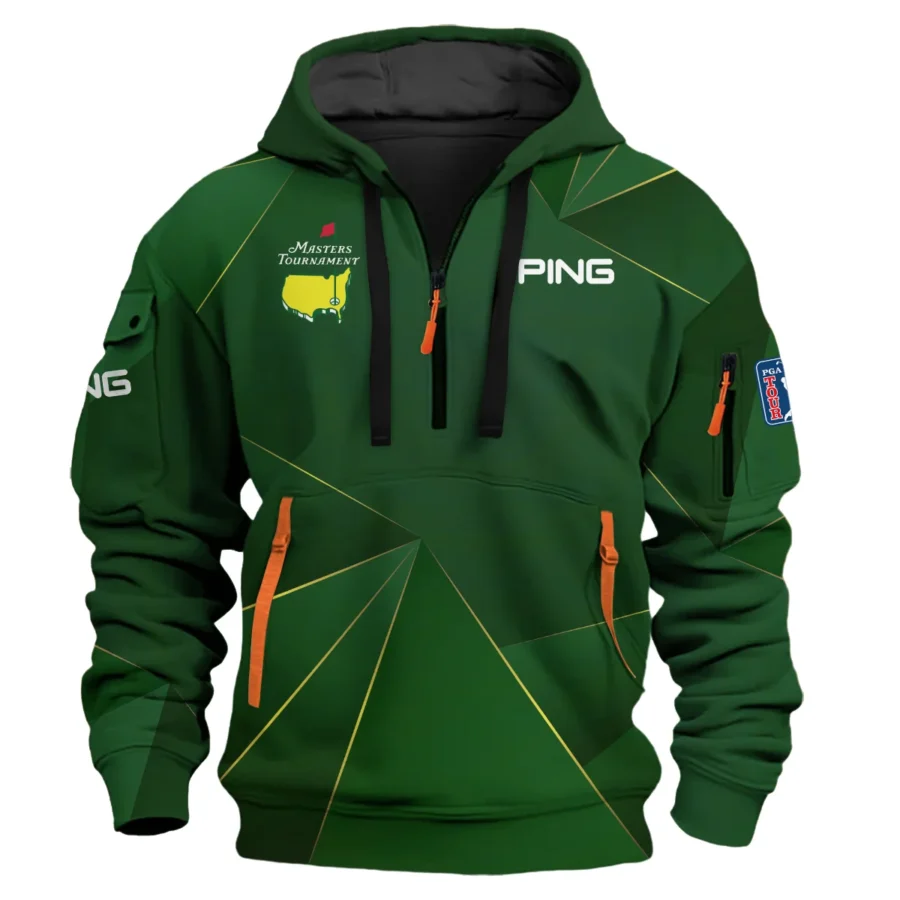 Ping Masters Tournament Exclusive Logo Hoodie Half Zipper Shirt All Over Prints Gift For Fans HOMT260225A03PIHDF-Green