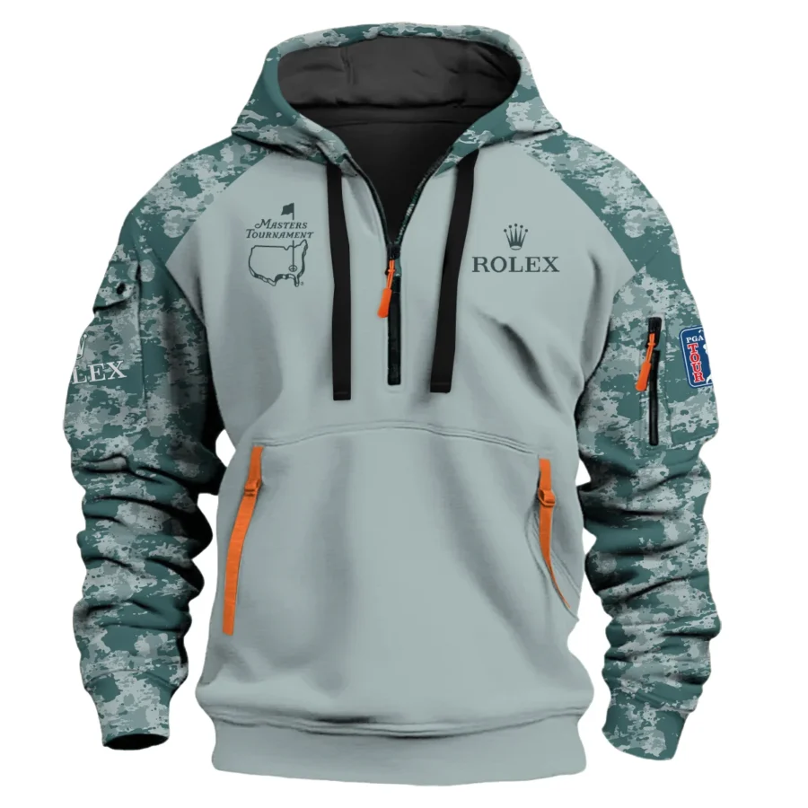 Special Release Rolex Masters Tournament Golf Hoodie Half Zip All Over Prints HOMT04112402ROXHDF