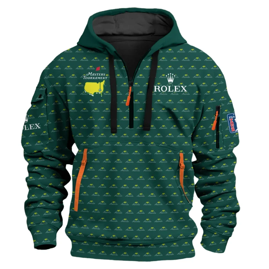 Special Release Rolex Masters Tournament Golf Hoodie Half Zip All Over Prints HOMT070225A01ROXHDF