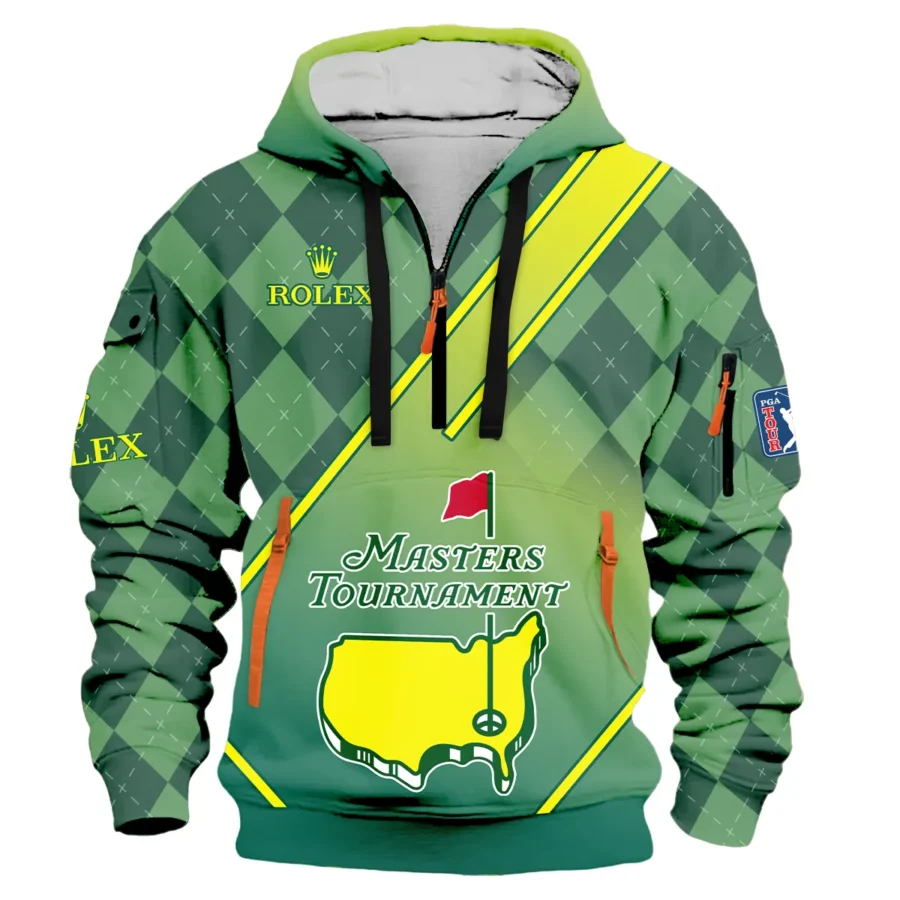 Rolex Masters Tournament Exclusive Logo Hoodie Half Zipper Shirt All Over Prints Gift For Fans HOMT2202MTA1ROXHDF
