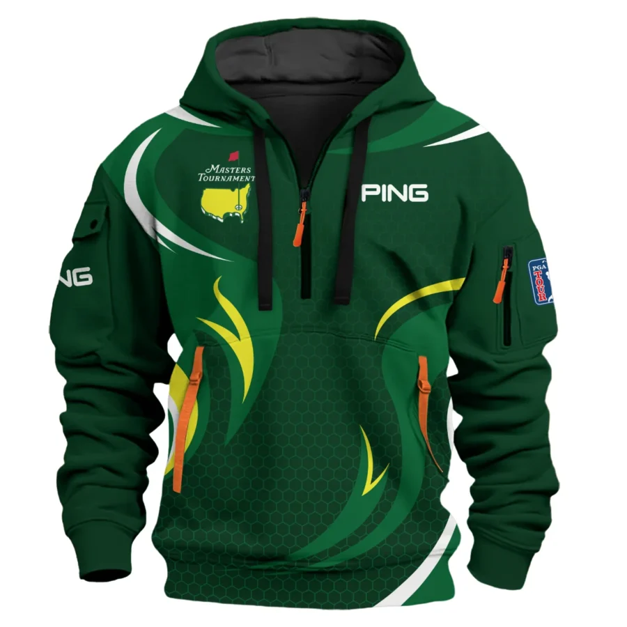 PING Masters Tournament Exclusive Logo Hoodie Half Zipper Shirt All Over Prints Gift For Fans HOMT250225A01PIHDF