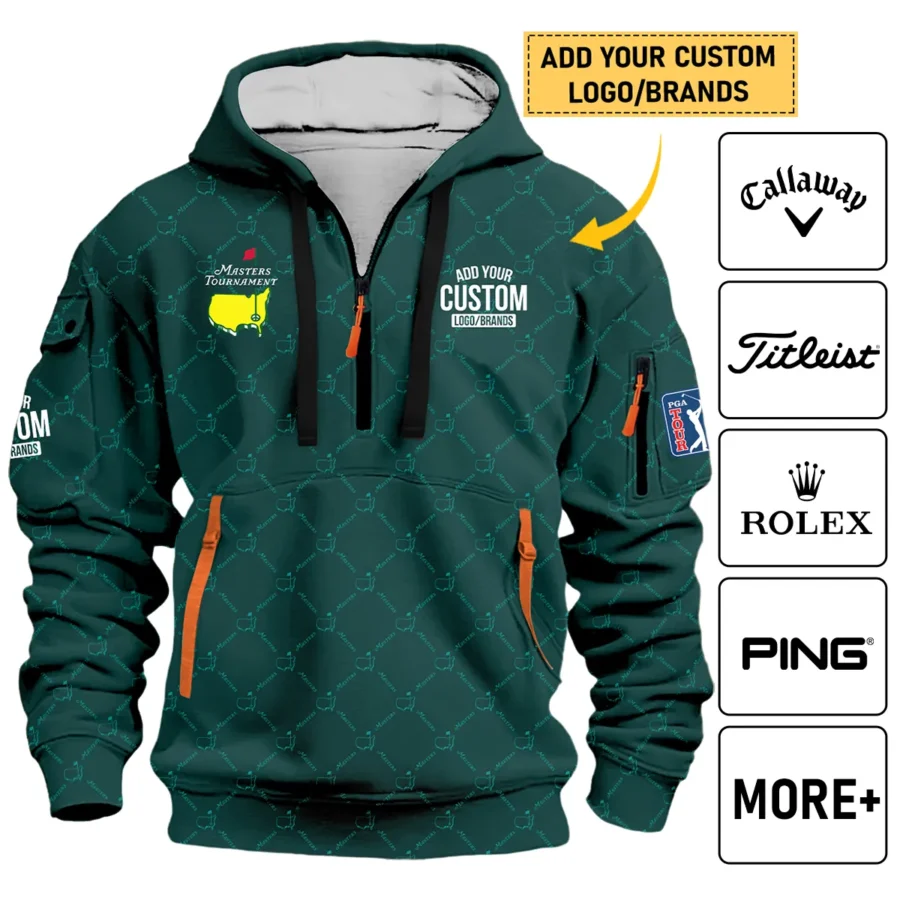 Personalized Logo,Brands Masters Tournament Golf Hoodie Half Zip All Over Prints HOMT020725T2HDF