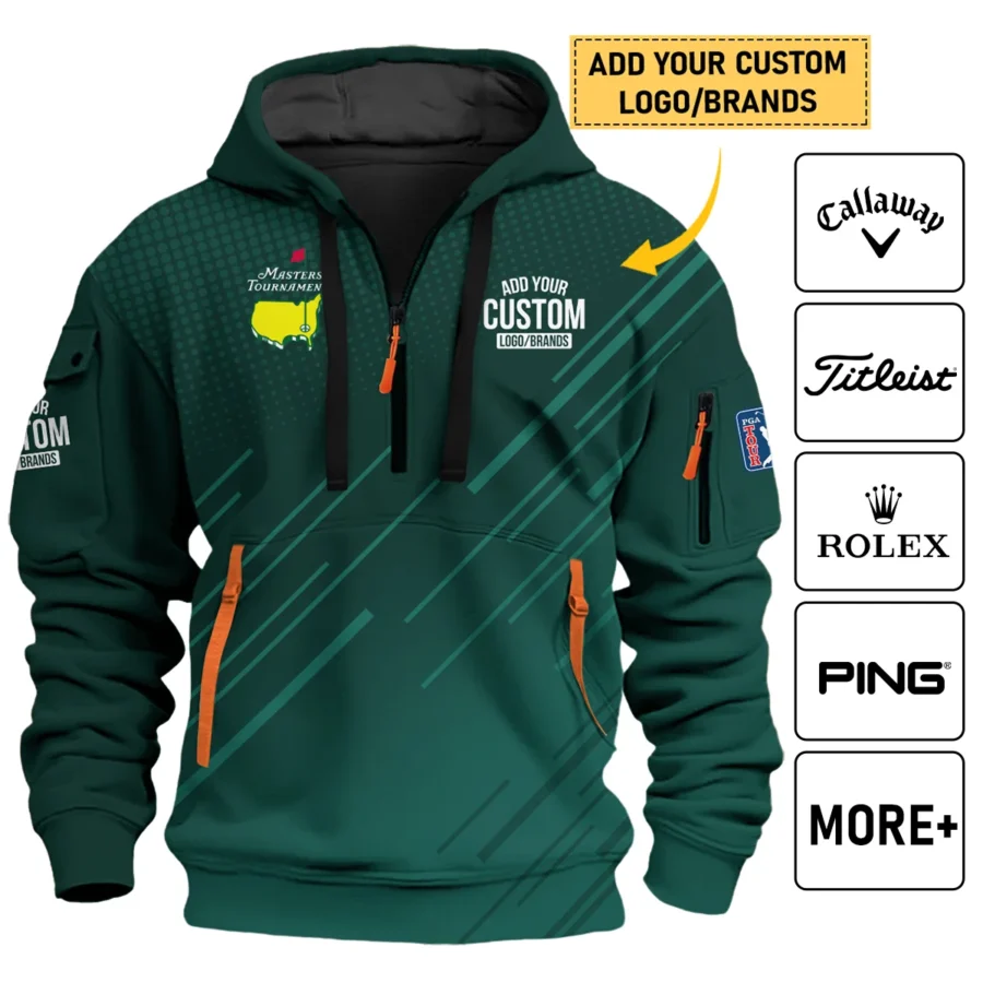 Personalized Logo,Brands Masters Tournament Golf Hoodie Half Zip All Over Prints HOMT030125A05HDF