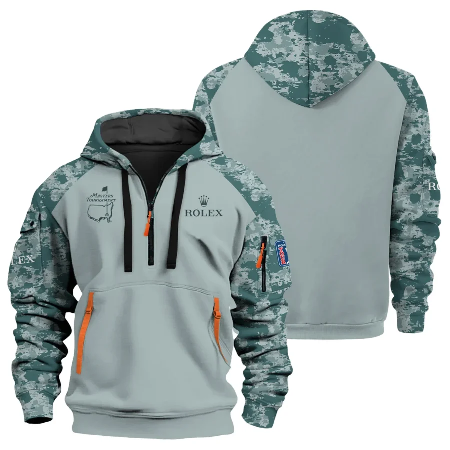 Special Release Rolex Masters Tournament Golf Hoodie Half Zip All Over Prints HOMT04112402ROXHDF