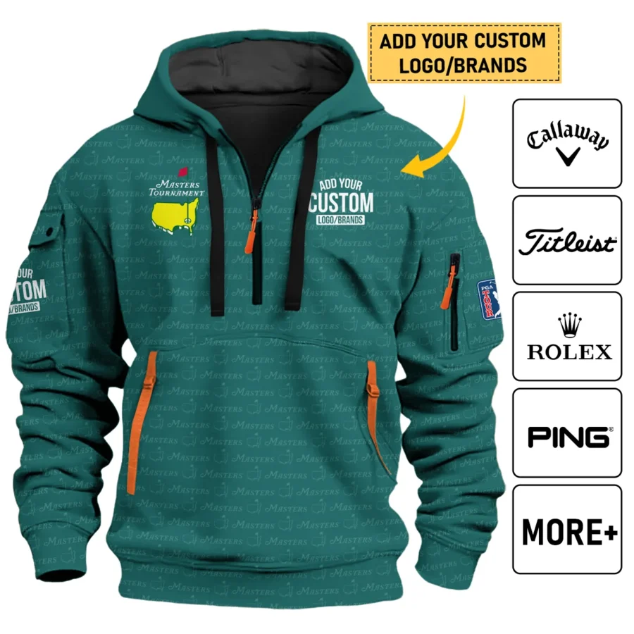 Personalized Logo,Brands Masters Tournament Golf Hoodie Half Zip All Over Prints HOMT080125A04HDF