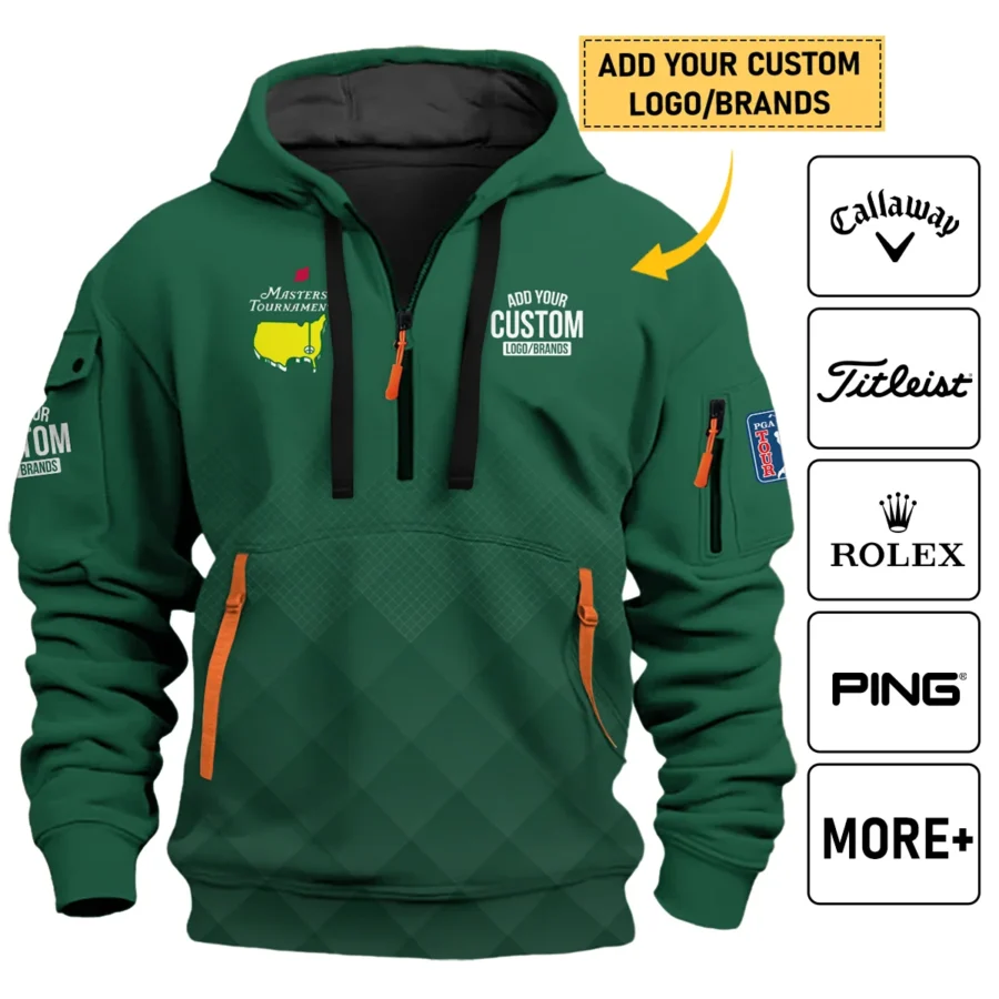 Personalized Logo,Brands Masters Tournament Golf Hoodie Half Zip All Over Prints HOMT17022401HDF