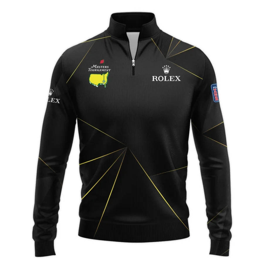 Rolex Masters Tournament Exclusive Logo Quarter-Zip Jacket All Over Prints Gift For Fans HOMT260225A03ROXQTJ-Black