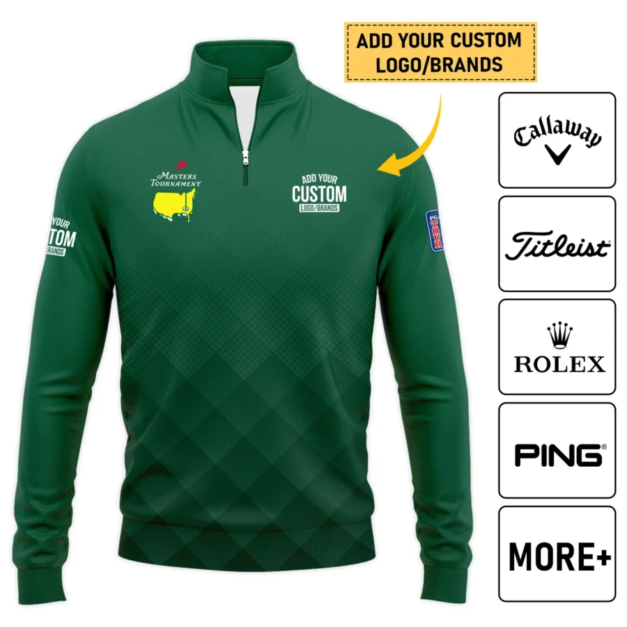 Personalized Logo,Brands Masters Tournament Golf Quarter-Zip Jacket All Over Prints HOMT17022401QTJ