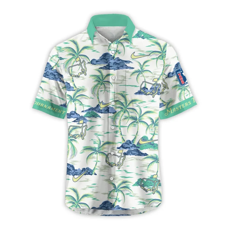 Nike Masters Tournament Exclusive Logo Hawaiian Shirt Zipper Pockets Ultra Lightweight Shirt HOHW250225A1NKHWP