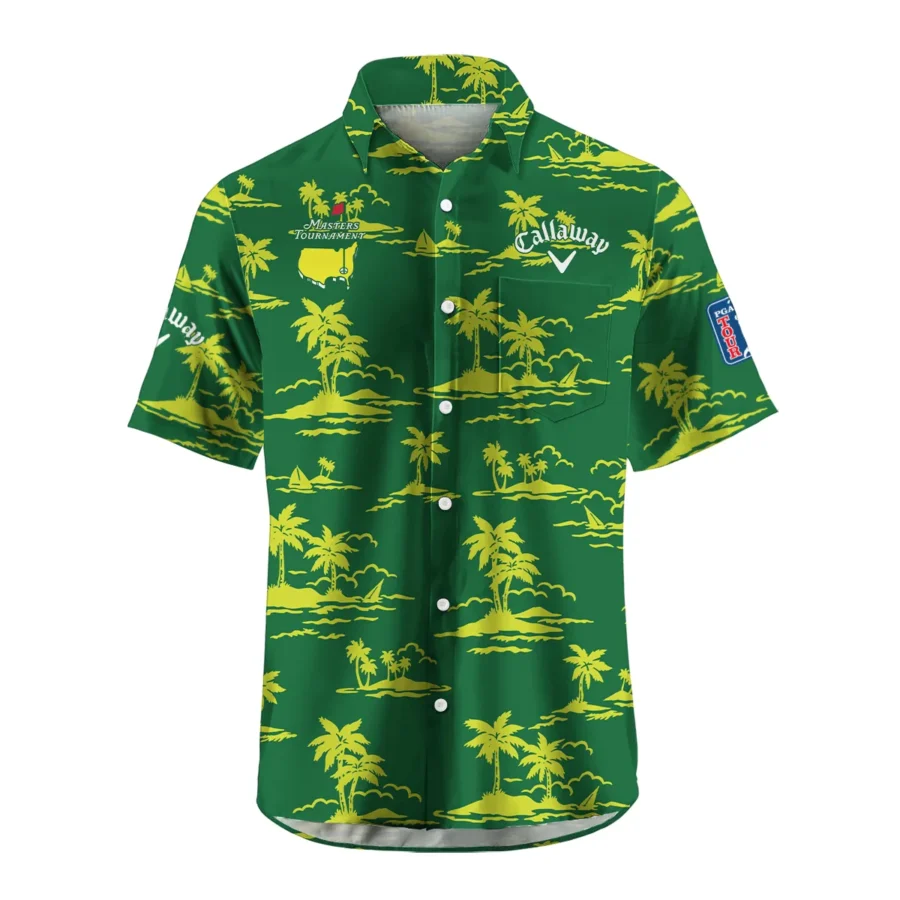 Green Callaway Masters Tournament Exclusive Logo Hawaiian Shirt Zipper Pockets Ultra Lightweight Shirt HOHW250225A2CLWHWP-YG