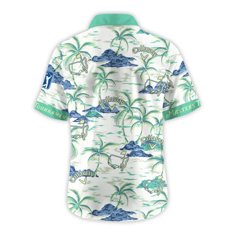 Callaway Masters Tournament Exclusive Logo Hawaiian Shirt Zipper Pockets Ultra Lightweight Shirt HOHW250225A1CLWHWP