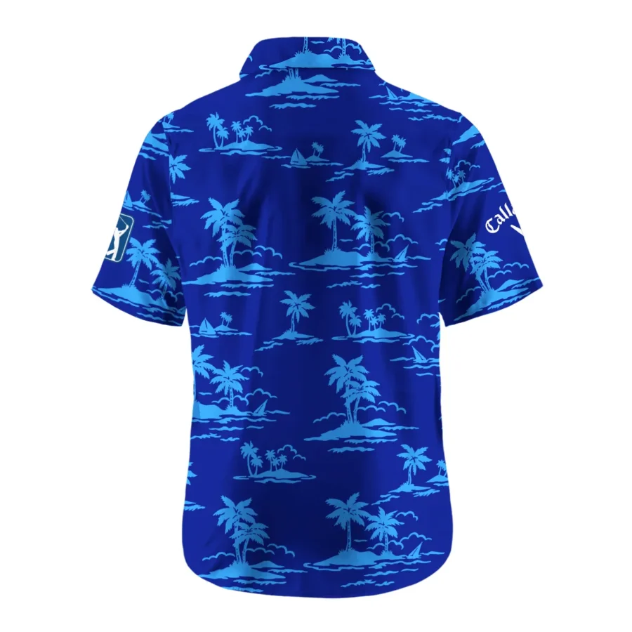 Navy Callaway Masters Tournament Exclusive Logo Hawaiian Shirt Zipper Pockets Ultra Lightweight Shirt HOHW250225A2CLWHWP-NV