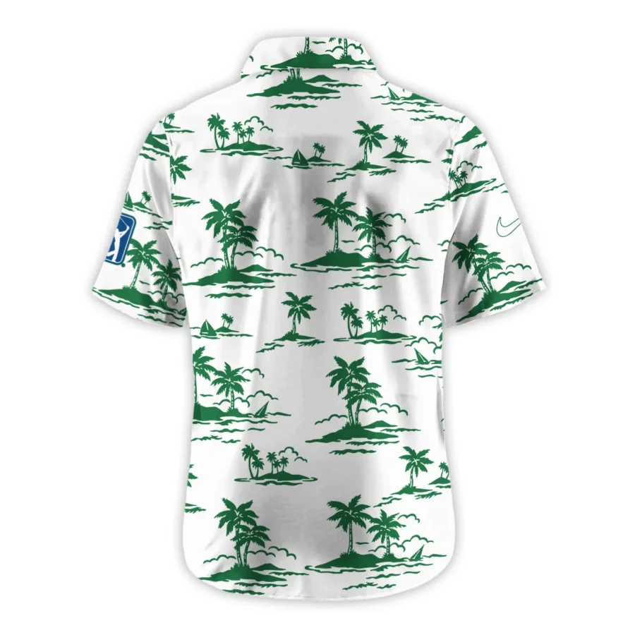 White Nike Masters Tournament Exclusive Logo Hawaiian Shirt Zipper Pockets Ultra Lightweight Shirt HOHW250225A2NKHWP-WHI
