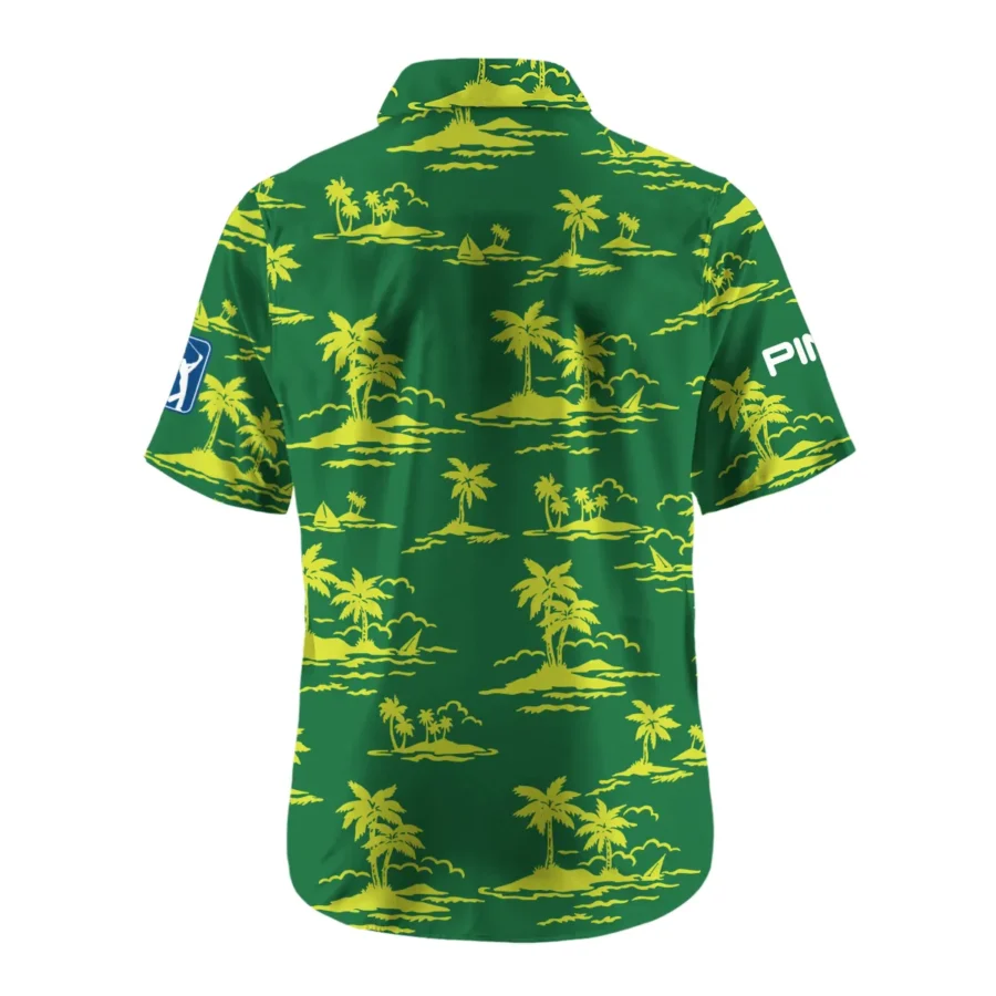Green Ping Masters Tournament Exclusive Logo Hawaiian Shirt Zipper Pockets Ultra Lightweight Shirt HOHW250225A2PIHWP-YG