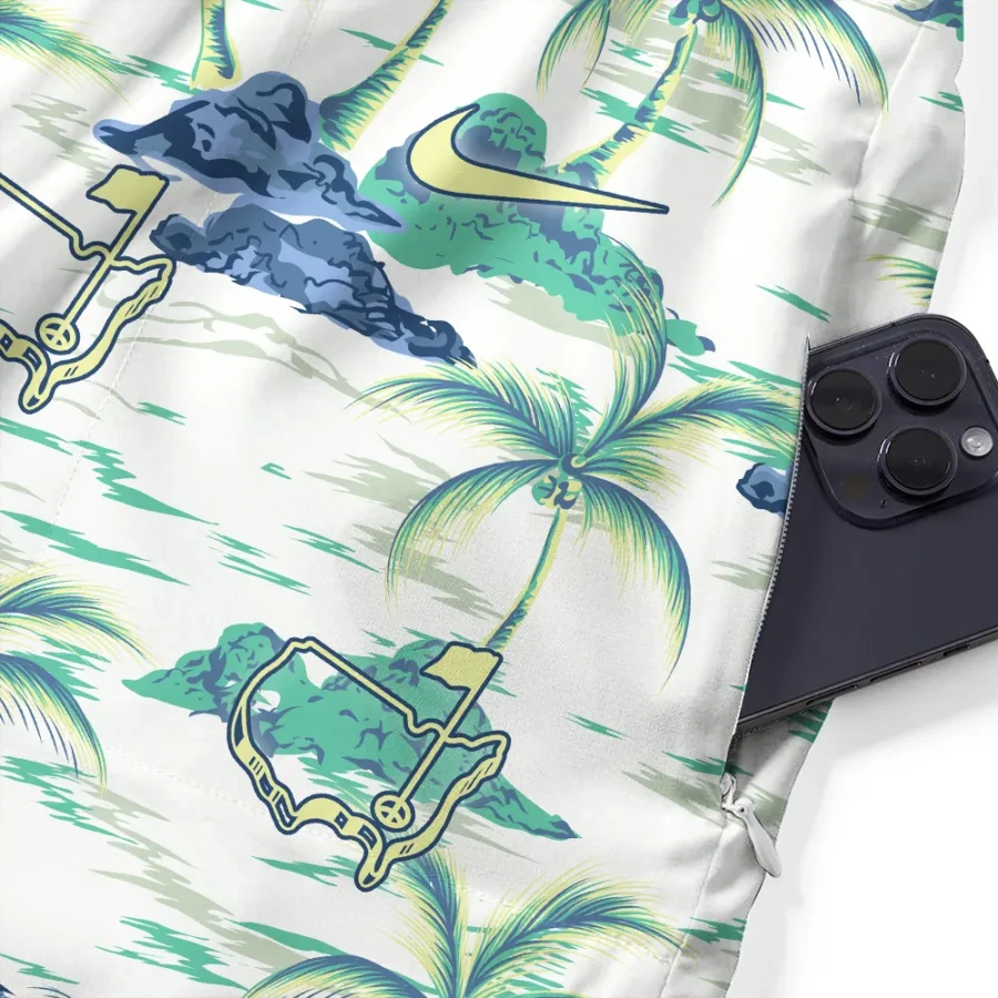 Nike Masters Tournament Exclusive Logo Hawaiian Shirt Zipper Pockets Ultra Lightweight Shirt HOHW250225A1NKHWP