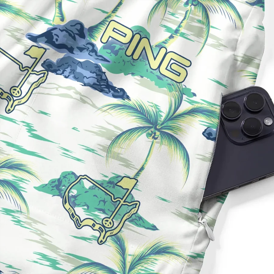 Ping Masters Tournament Exclusive Logo Hawaiian Shirt Zipper Pockets Ultra Lightweight Shirt HOHW250225A1PIHWP