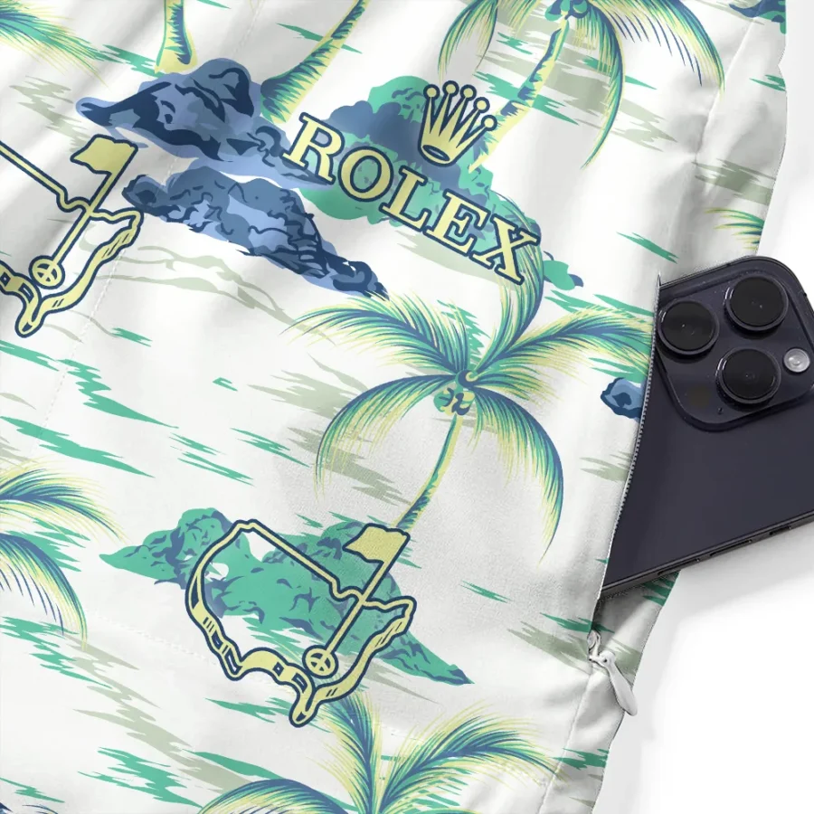 Rolex Masters Tournament Exclusive Logo Hawaiian Shirt Zipper Pockets Ultra Lightweight Shirt HOHW250225A1ROXHWP
