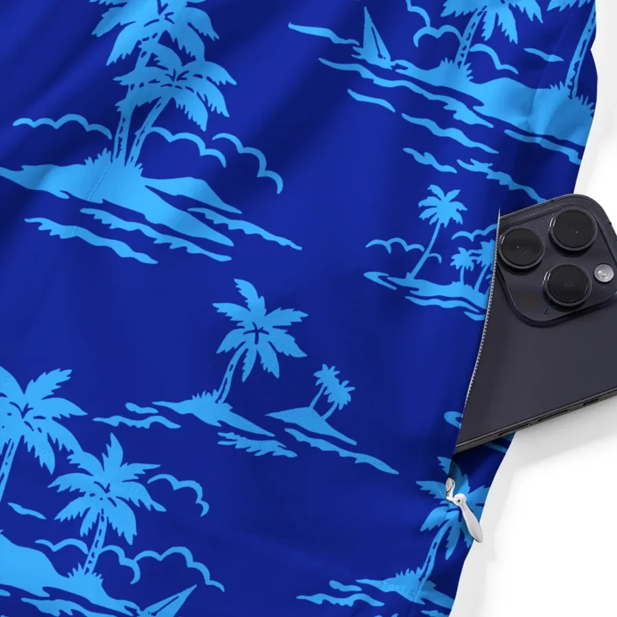 Navy Ping Masters Tournament Exclusive Logo Hawaiian Shirt Zipper Pockets Ultra Lightweight Shirt HOHW250225A2PIHWP-NV