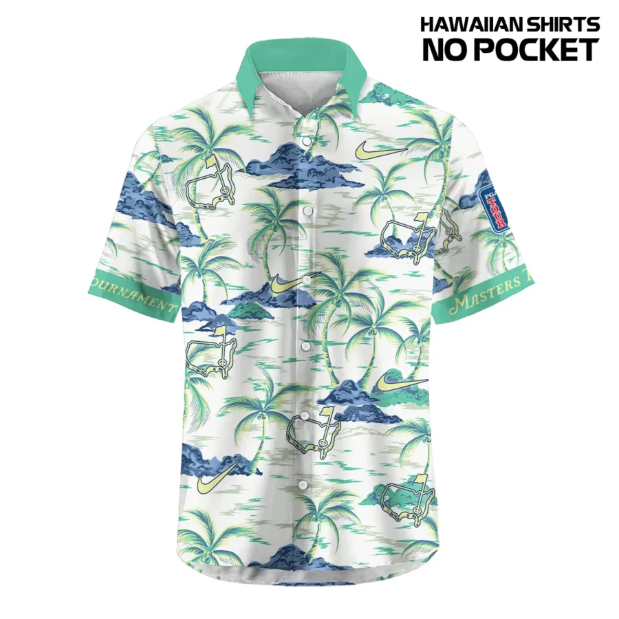 Nike Masters Tournament Exclusive Logo Hawaiian Shirt Zipper Pockets Ultra Lightweight Shirt HOHW250225A1NKHWP