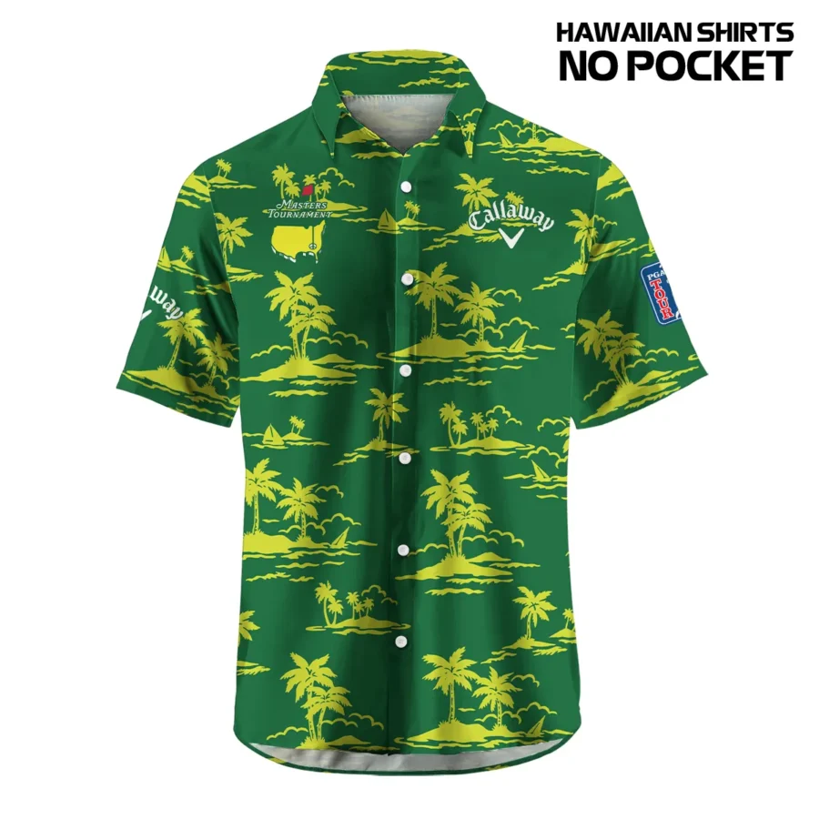 Green Callaway Masters Tournament Exclusive Logo Hawaiian Shirt Zipper Pockets Ultra Lightweight Shirt HOHW250225A2CLWHWP-YG