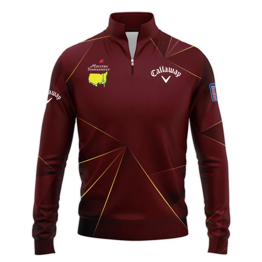 Callaway Masters Tournament Exclusive Logo Quarter-Zip Jacket All Over Prints Gift For Fans HOMT260225A03CLWQTJ-Red
